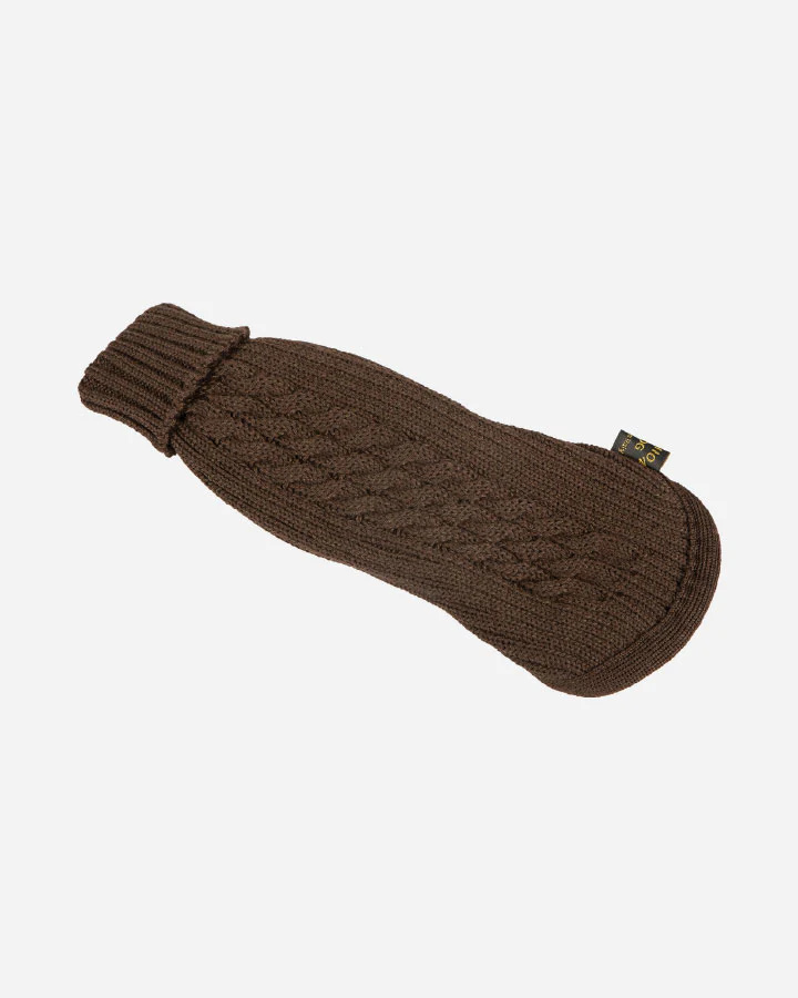Brun strikket hundesweater fra Fashion Dog - art. 303
