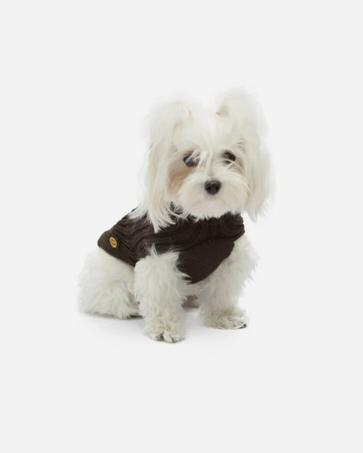 Brun strikket hundesweater fra Fashion Dog - art. 303 - Billede 3